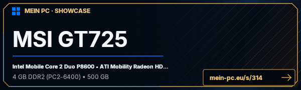 PC-Showcase MSI GT725 von CampingDirk auf MEIN PC