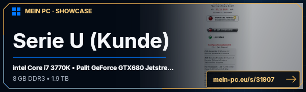 PC-Showcase Serie U (Kunde) von siMiLey auf MEIN PC