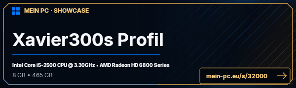 PC-Showcase Xavier300s Profil von Xavier300 auf MEIN PC