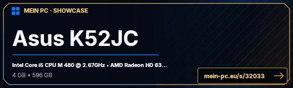 PC-Showcase Asus K52JC von busfahrer1096 auf MEIN PC