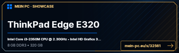 PC-Showcase ThinkPad Edge E320 von Poomel auf MEIN PC