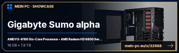 PC-Showcase Gigabyte Sumo alpha von TheFish auf MEIN PC