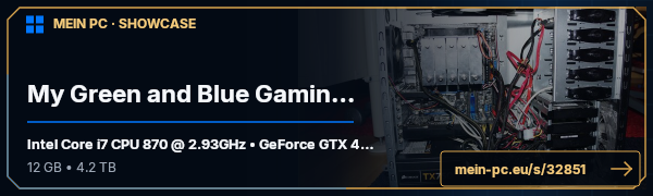 PC-Showcase My Green and Blue Gaming Firend von F.R.E.E auf MEIN PC