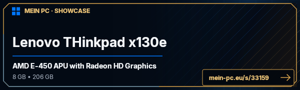 PC-Showcase Lenovo THinkpad x130e von Mangoon auf MEIN PC