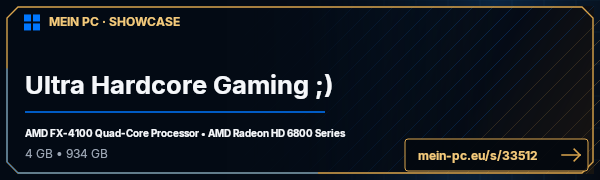 PC-Showcase Ultra Hardcore Gaming ;) von h3nry auf MEIN PC