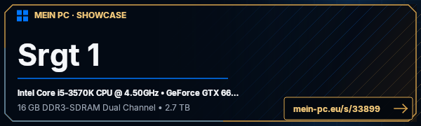 PC-Showcase Srgt 1 von SrgtSmokealot auf MEIN PC