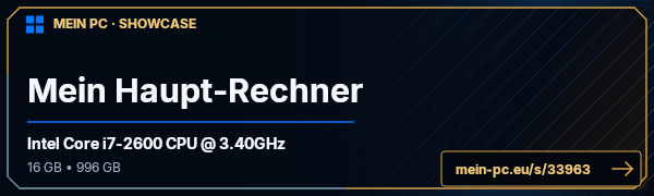 PC-Showcase Mein Haupt-Rechner von MasterBlume auf MEIN PC