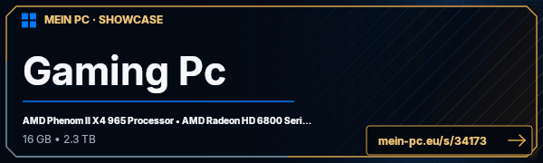 PC-Showcase Gaming Pc von Fabian133 auf MEIN PC