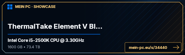 PC-Showcase ThermalTake Element V Black Edition von Bleach4 auf MEIN PC