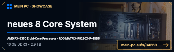 PC-Showcase neues 8 Core System von lingo1988 auf MEIN PC