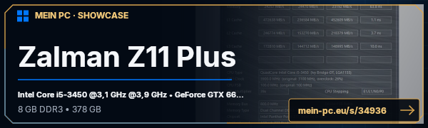 PC-Showcase Zalman Z11 Plus von zarga auf MEIN PC