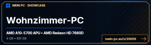 PC-Showcase Wohnzimmer-PC von Rundkopf auf MEIN PC