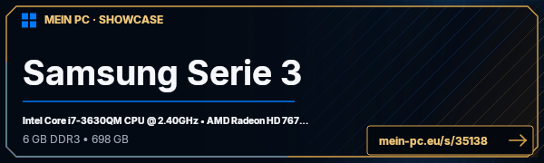 PC-Showcase Samsung Serie 3 von jaeger1978 auf MEIN PC