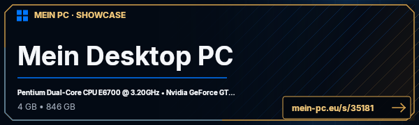 PC-Showcase Mein Desktop PC von Martin1707 auf MEIN PC