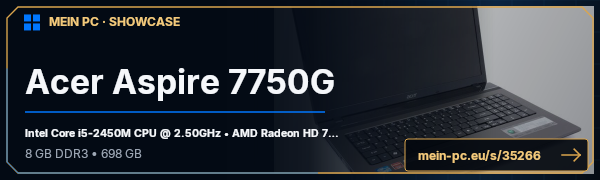 PC-Showcase Acer Aspire 7750G von xXZendomXx auf MEIN PC
