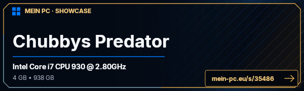 PC-Showcase Chubbys Predator von ChubbyPraza auf MEIN PC