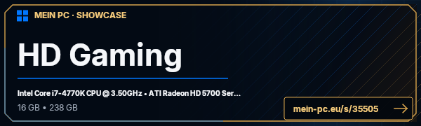 PC-Showcase HD Gaming  von Lutz2006 auf MEIN PC