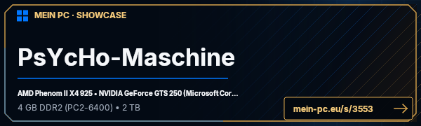 PC-Showcase PsYcHo-Maschine von PsYcHoPaTh auf MEIN PC