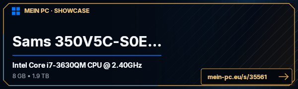 PC-Showcase Sams 350V5C-S0EDE von Greez auf MEIN PC