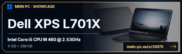 PC-Showcase Dell XPS L701X von Sandhurst auf MEIN PC