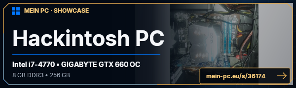 PC-Showcase Hackintosh PC von MXn00b auf MEIN PC
