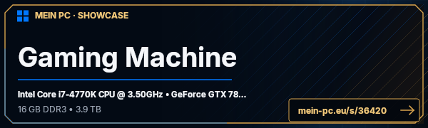 PC-Showcase Gaming Machine von TheOrangeHell auf MEIN PC