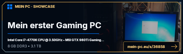 PC-Showcase Mein erster Gaming PC von Recki auf MEIN PC