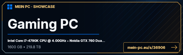 PC-Showcase Gaming PC von sherox auf MEIN PC