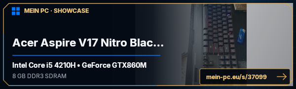 PC-Showcase Acer Aspire V17 Nitro Black Edition von killa145 auf MEIN PC