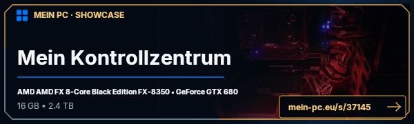 PC-Showcase Mein Kontrollzentrum von skampy auf MEIN PC
