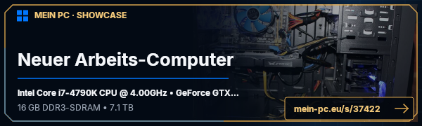 PC-Showcase Neuer Arbeits-Computer von dingsibumzi auf MEIN PC