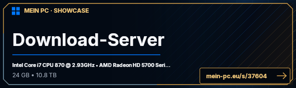 PC-Showcase Download-Server von JG2013 auf MEIN PC