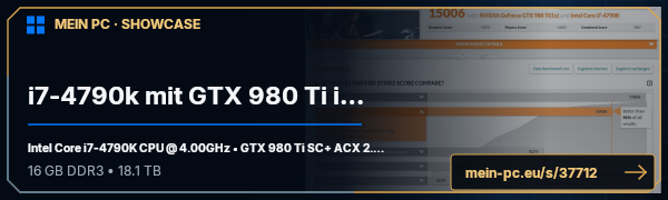 PC-Showcase i7-4790k mit GTX 980 Ti im Phanteks Enthoo Luxe von HeiZer auf MEIN PC