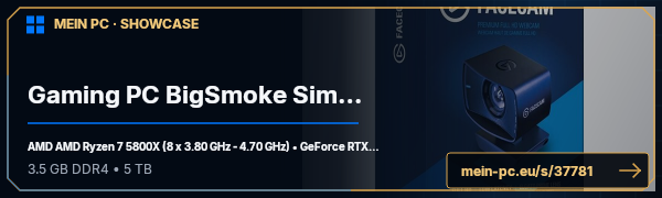 PC-Showcase Gaming PC BigSmoke Simulator Edition - Ryzen 7 5800X -GeForce RTX 5070TI  von Meikel auf MEIN PC
