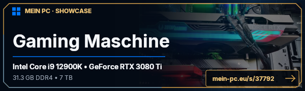PC-Showcase Gaming Maschine  von Scorpion24 auf MEIN PC