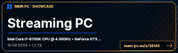 PC-Showcase Streaming PC von BigAlpHaLP auf MEIN PC