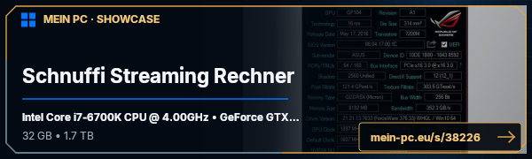 PC-Showcase Schnuffi Streaming Rechner von Killingzone auf MEIN PC