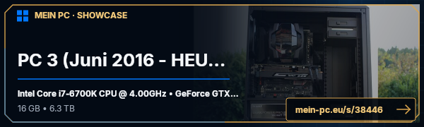 PC-Showcase PC 3 (Juni 2016 - HEUTE) von T3ddy auf MEIN PC