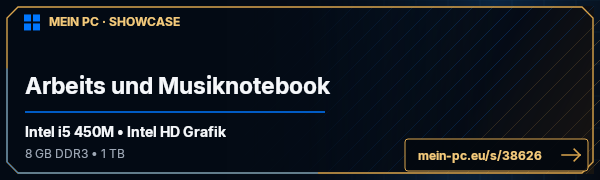 PC-Showcase Arbeits und Musiknotebook von Flöckchen88 auf MEIN PC