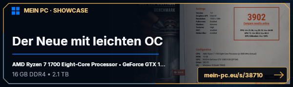 PC-Showcase Der Neue mit leichten OC von hokr auf MEIN PC