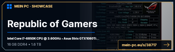PC-Showcase Republic of Gamers von ManeZockt auf MEIN PC