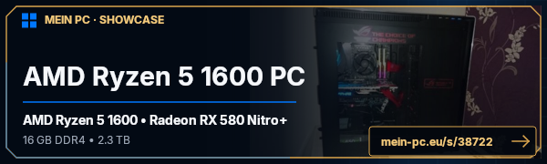PC-Showcase AMD Ryzen 5 1600 PC von Pady auf MEIN PC