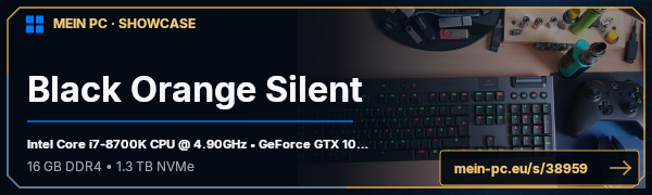 PC-Showcase Black Orange Silent von Der°Pate auf MEIN PC