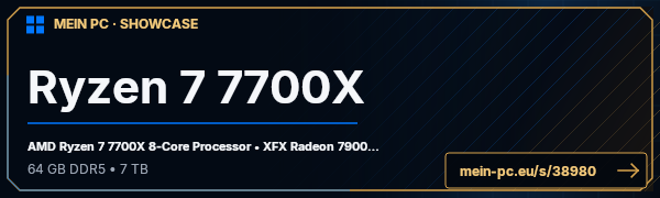 PC-Showcase Ryzen 7 7700X von Protector1966 auf MEIN PC
