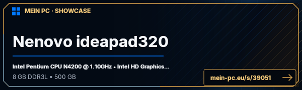 PC-Showcase Nenovo ideapad320 von Sam31986 auf MEIN PC