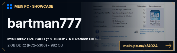 PC-Showcase bartman777 von bartman777 auf MEIN PC