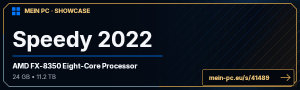 PC-Showcase Speedy 2022 von Rico2012 auf MEIN PC