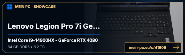 PC-Showcase Lenovo Legion Pro 7i Gen 9 von XphilY auf MEIN PC