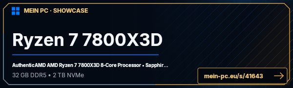 PC-Showcase Ryzen 7 7800X3D von Sam31986 auf MEIN PC