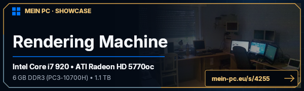 PC-Showcase Rendering Machine von forenhost.net auf MEIN PC
